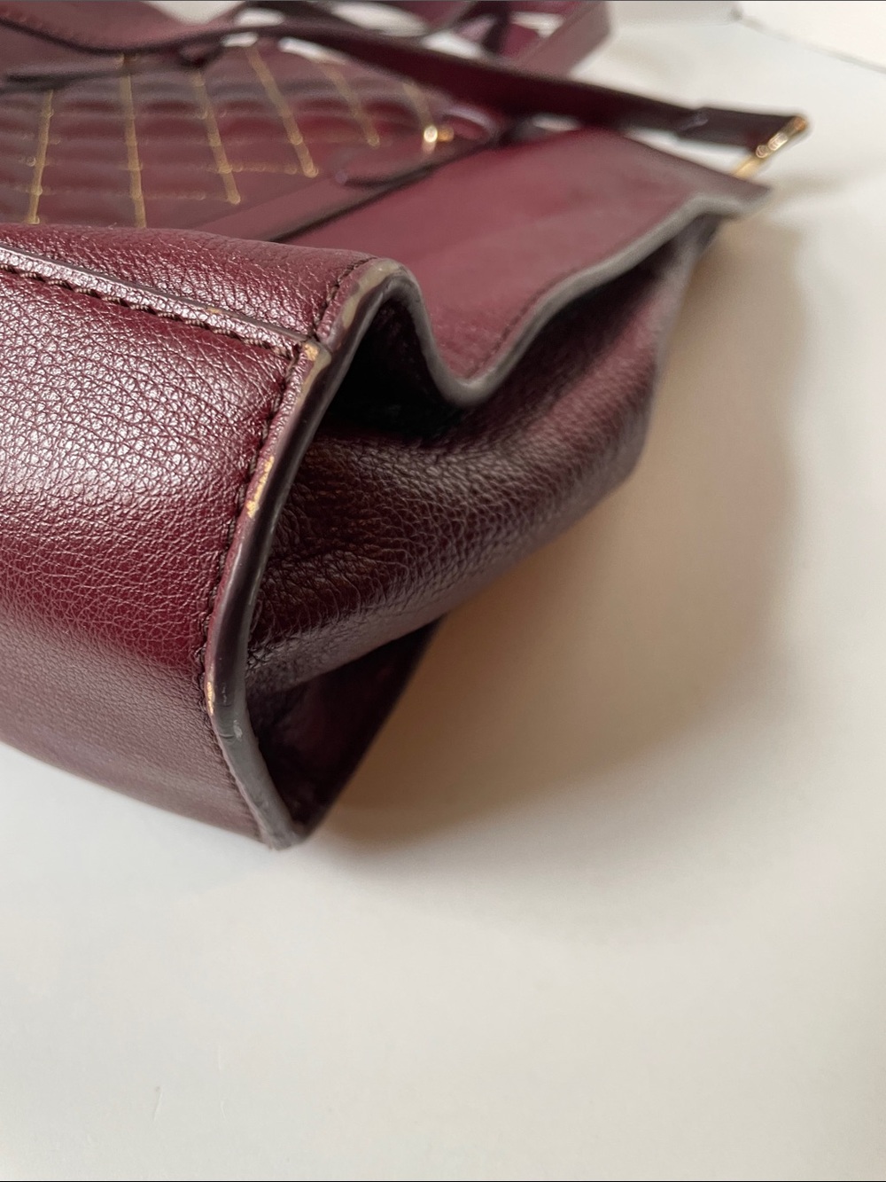 Fossil Wine Quilted Leather Shoulder Tote - Picture 11 of 11